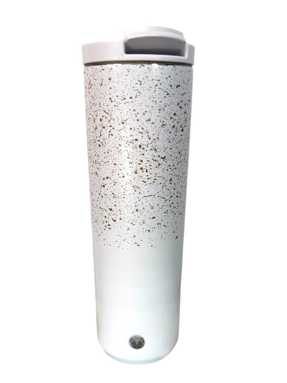 2020 Starbucks 20 oz white, gold speckles stainless steel tumbler